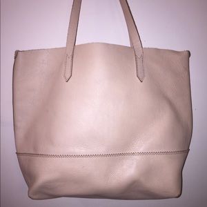 Genuine leather shopper tote bag